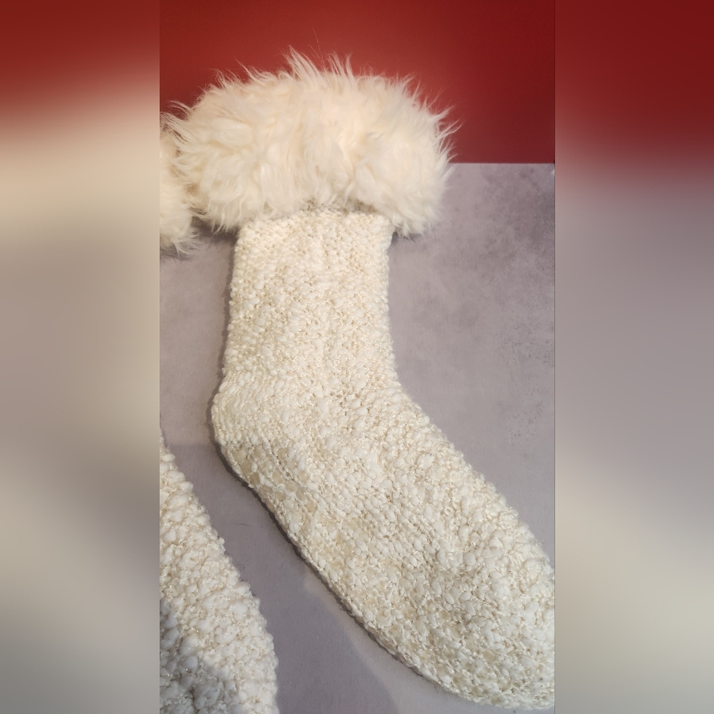 Cozy Cream-Color Fuzzy Socks